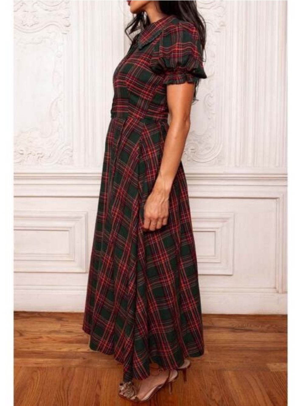 Ivy City Co Sophia Dress in Evergreen Plaid- Size 20W - Picture 5 of 15